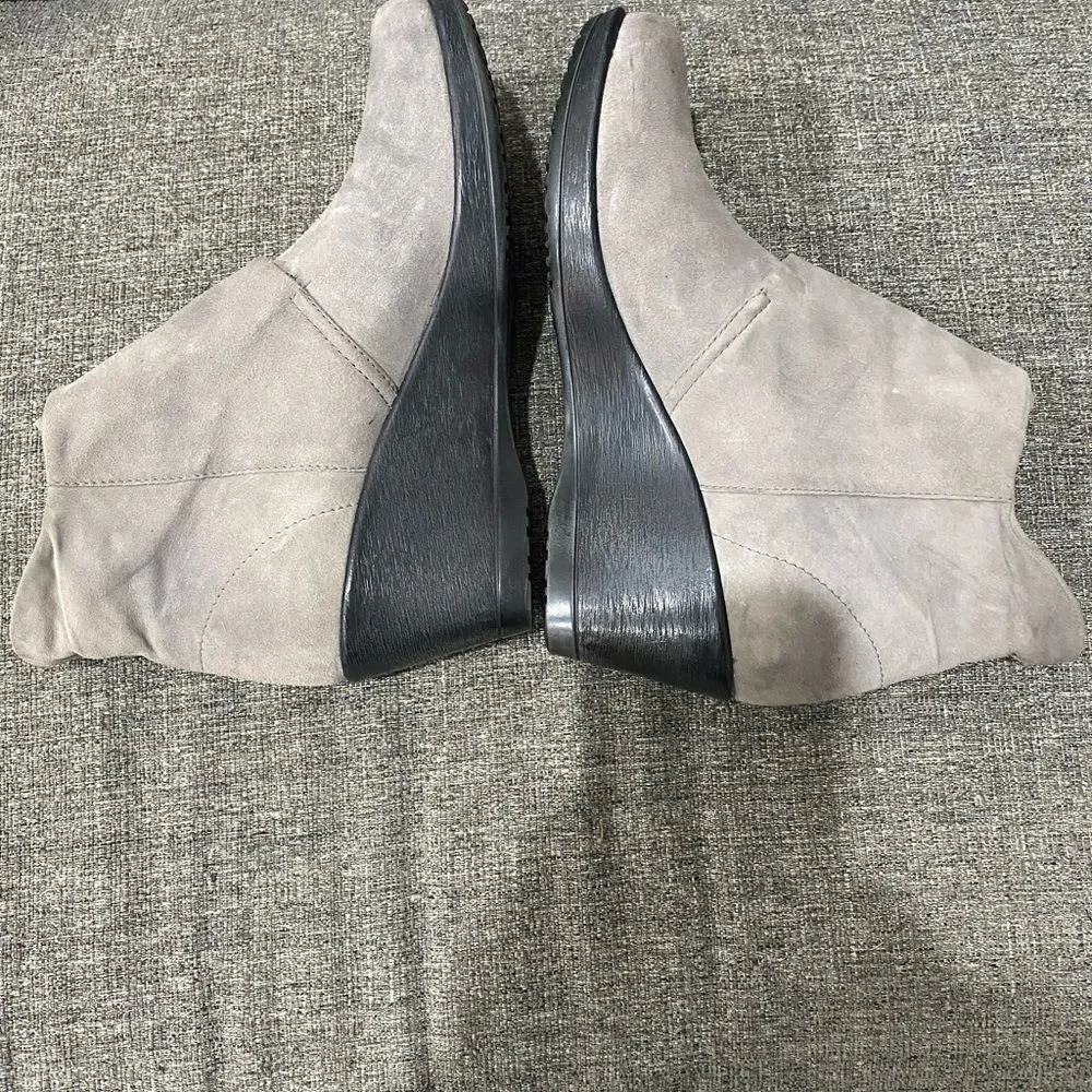 Dansko Romy Gray Ankle Wedge Boots Women Size Eu 38